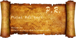 Pulai Róbert névjegykártya